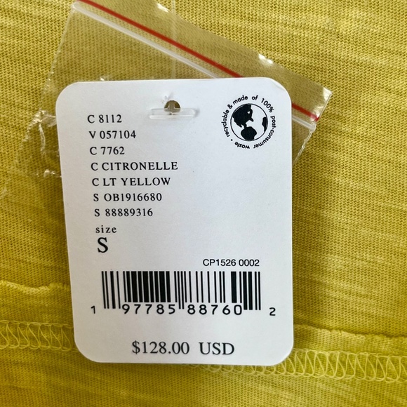 NWT Free People We The Free Luca Button Down Shirt Lace Small Citronelle Yellow - Picture 7 of 12